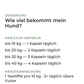 Dosierung des Magenbalance-Sets nach Körpergewicht des Hundes