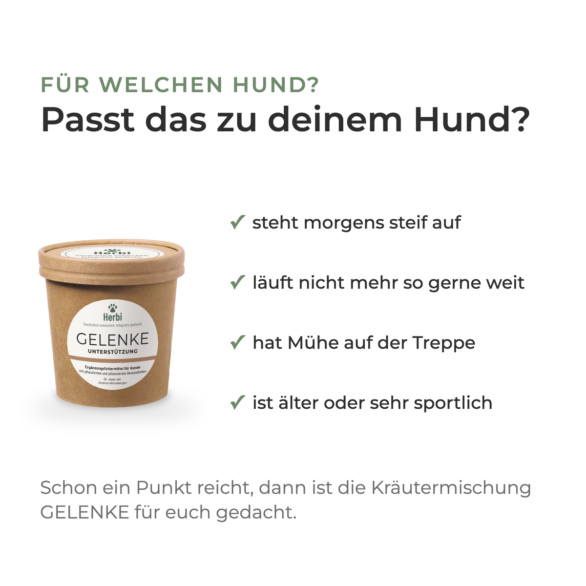 Kräutermischung GELENKE: für welchen Hund sie passt