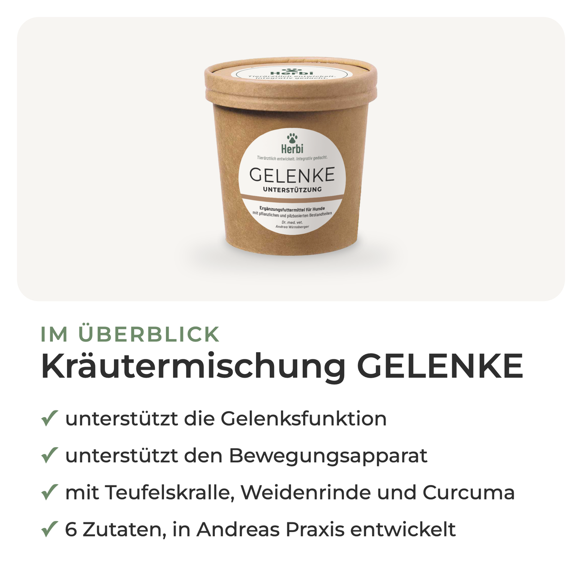 Kräutermischung GELENKE im Überblick