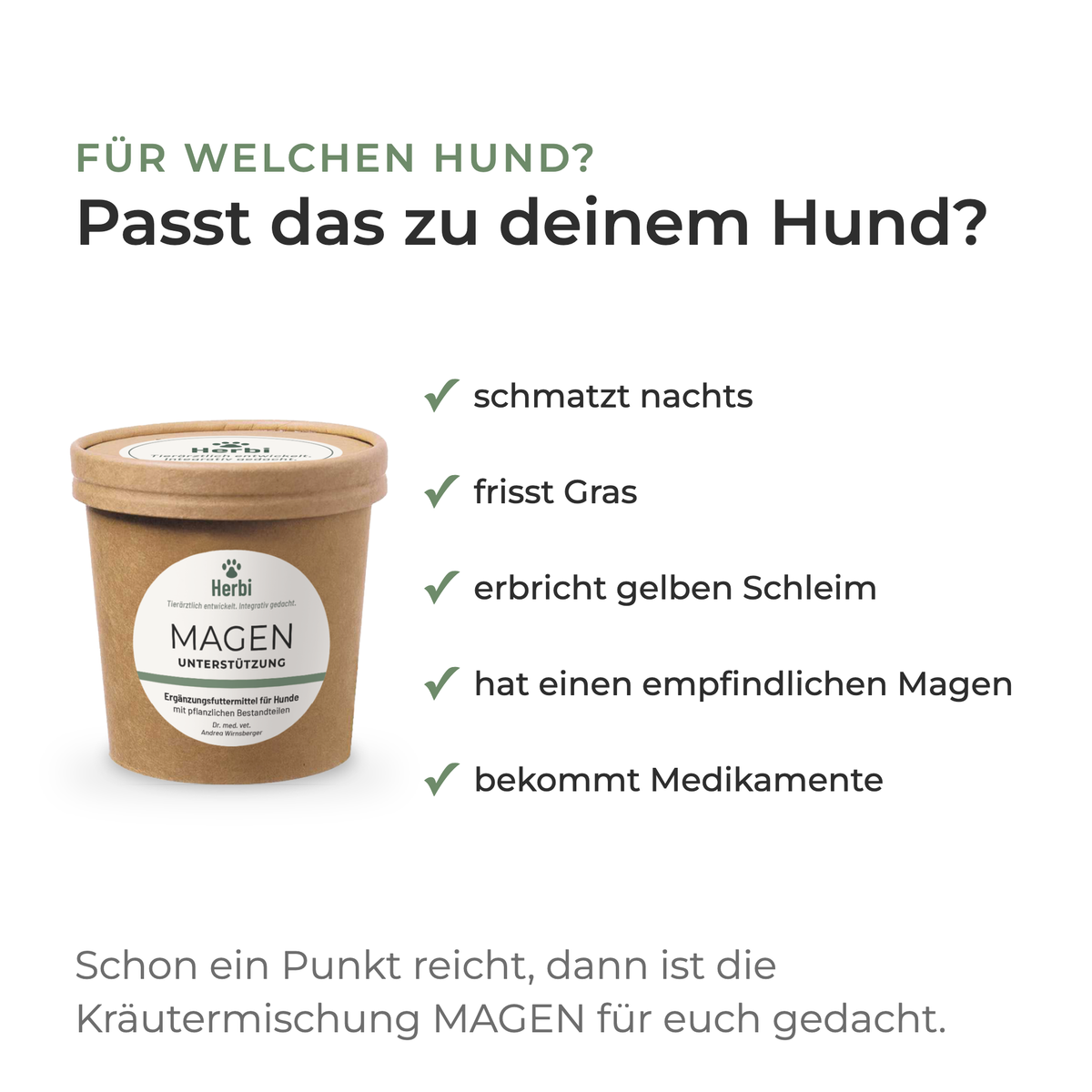 Kräutermischung MAGEN: für welchen Hund sie passt