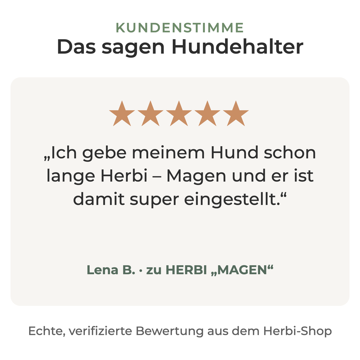 Kundenstimme zu Herbi MAGEN, fünf Sterne