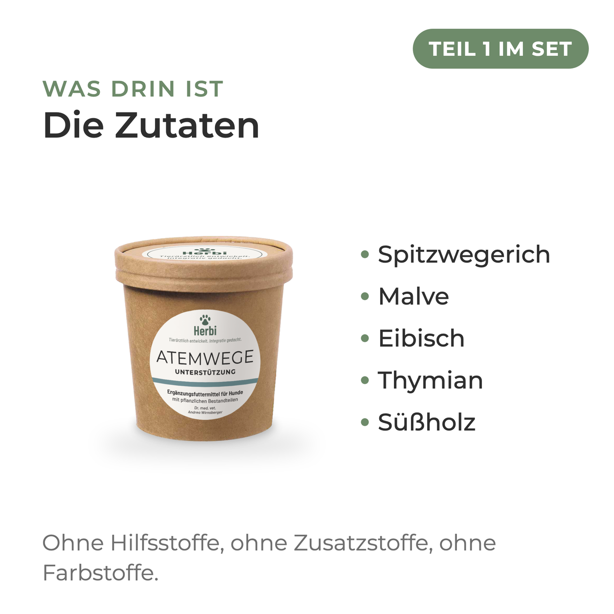 Teil 1 im Set: Kräutermischung ATEMWEGE, die Zutaten